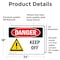 Signmission Keep Off, 24 in W x Rectangle, Vinyl Decal OS-2PACK-DS-D-1824-L-1395 - alternate 8